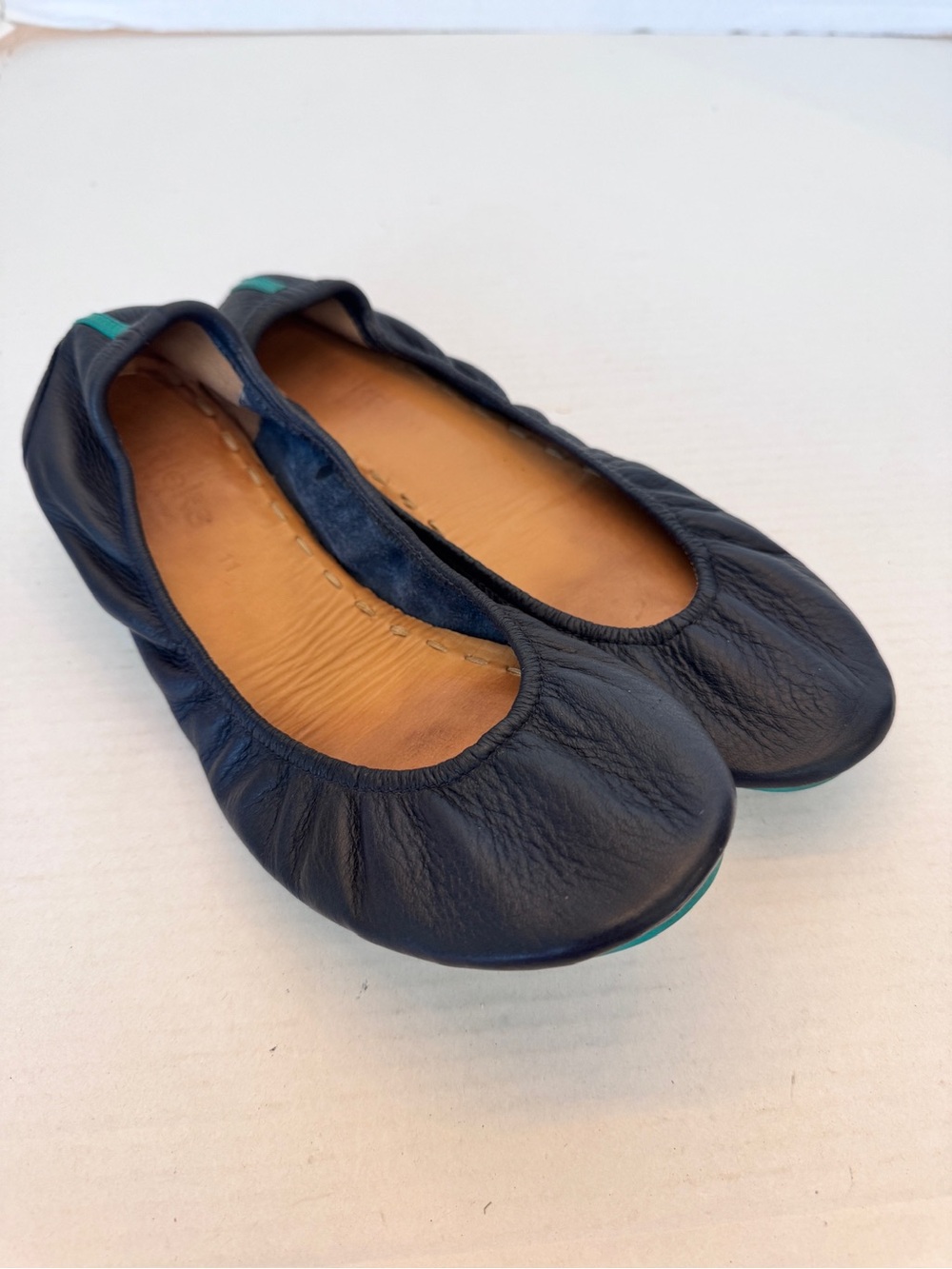 Tieks By Gavrieli Size 11 Leather Ballet Luxury Flat Shoes California Navy Blue